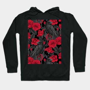 Ravens and red roses Hoodie